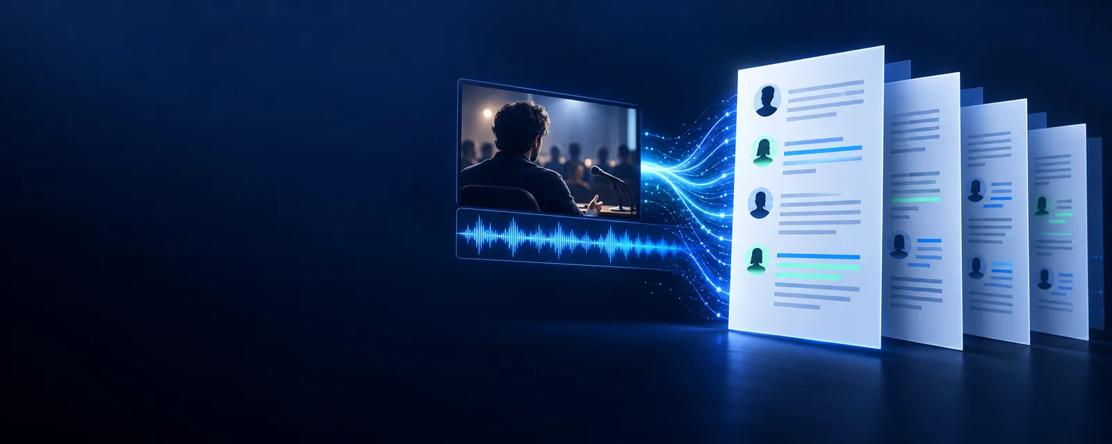 Videototext-Arbeitsbereich für Videotranskription